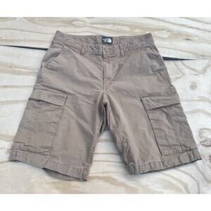 The North Face Men's Cargo Shorts Brown Olive Cotton Casual Camp Hiking‎ Large